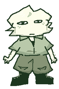 A doodle of the webmaster's persona with a blank, confused expression.