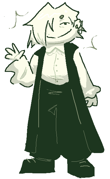 A doodle of the webmaster's persona with a blank expression.